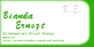 bianka ernszt business card